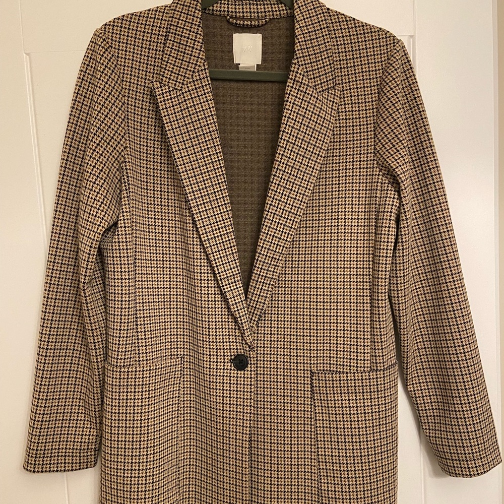 H&M houndstooth blazer